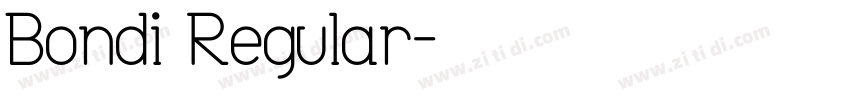 Bondi Regular字体转换